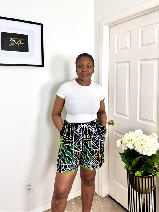 "FEYI" African Ankara Shorts