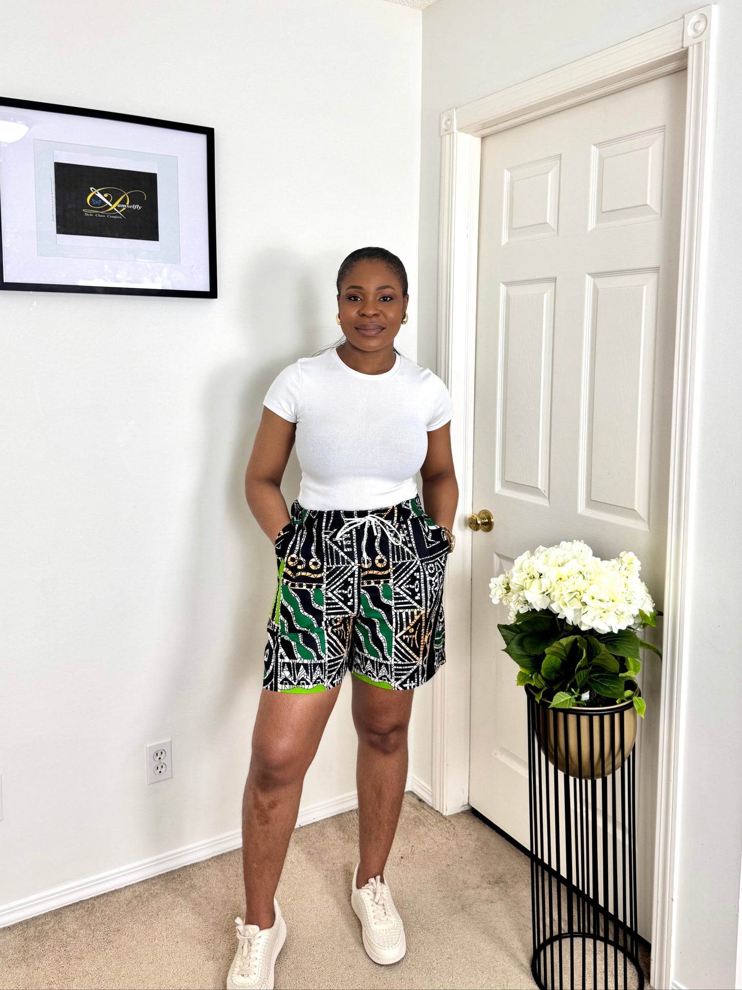 "FEYI" African Ankara Shorts