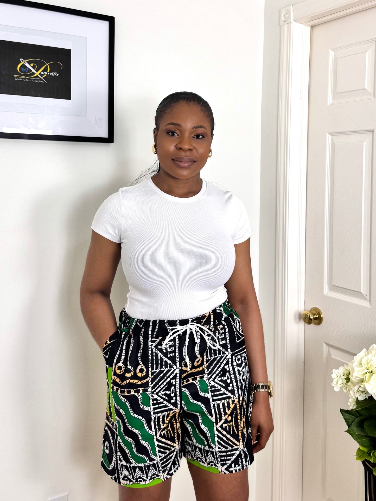 "FEYI" African Ankara Shorts