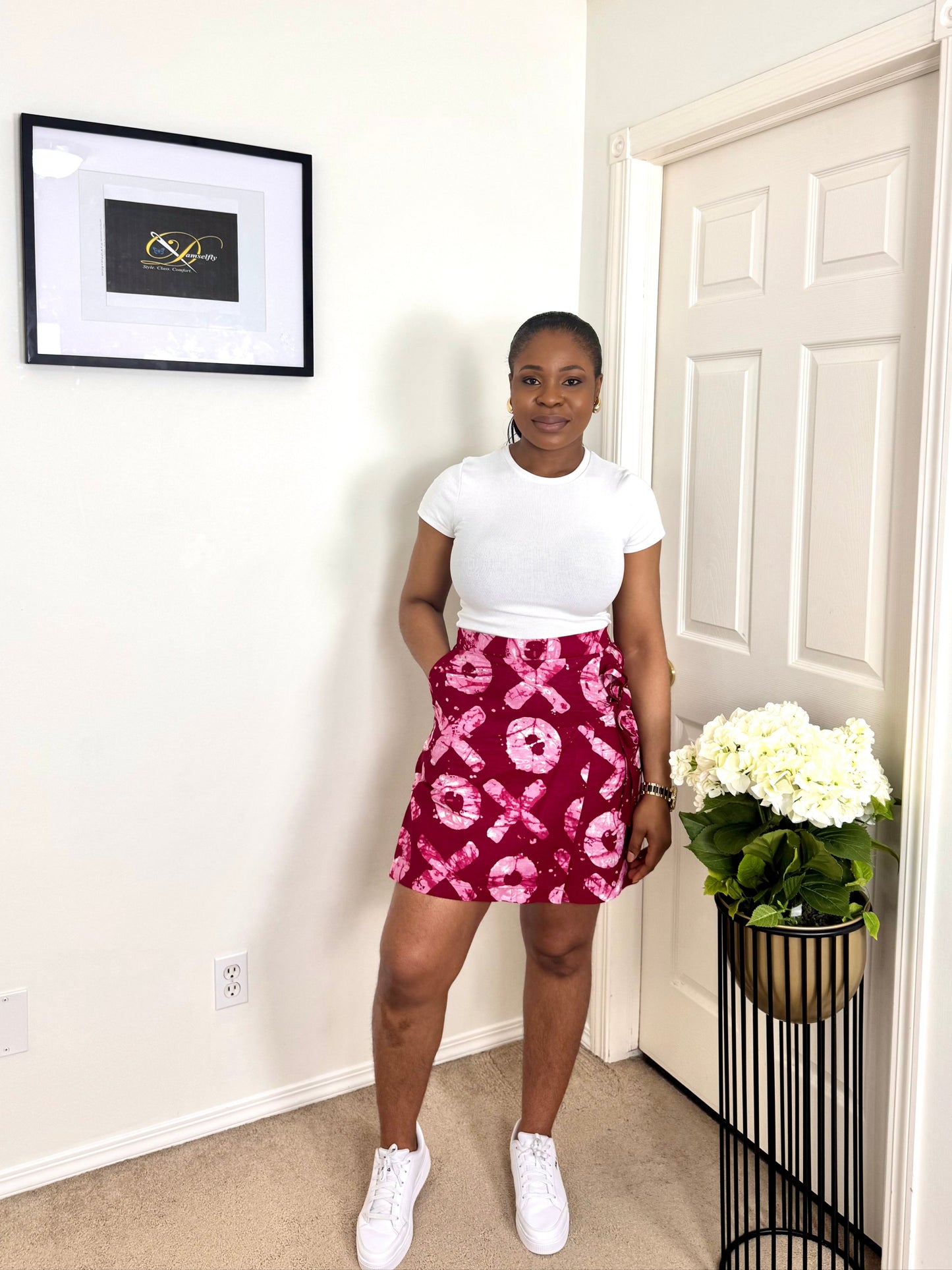 "BIBI" African Ankara Skorts