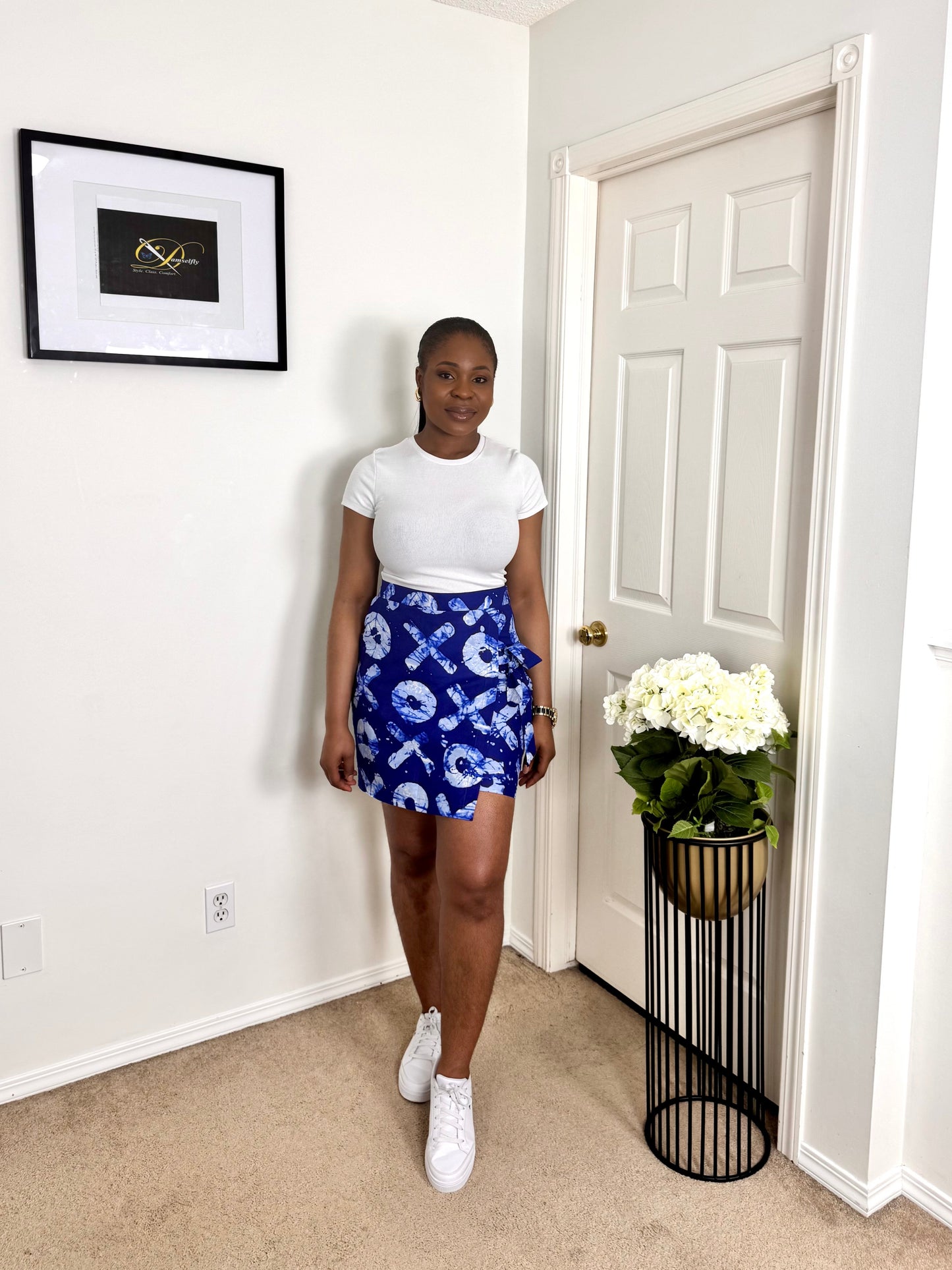"BIBI" African Ankara Skorts